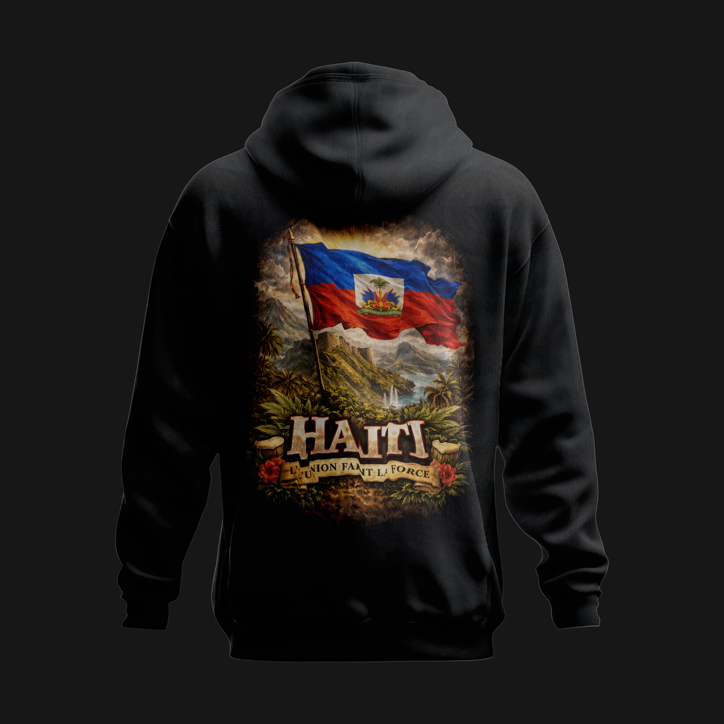 Blooming Freedom – Haitian Flag Heritage Design - Hoodie