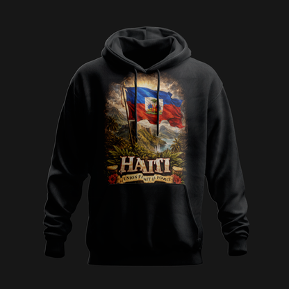 Blooming Freedom – Haitian Flag Heritage Design - Hoodie