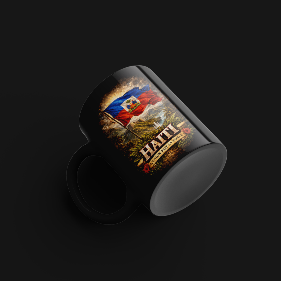 Blooming Freedom – Haitian Flag Heritage Design - Mug Ceramic